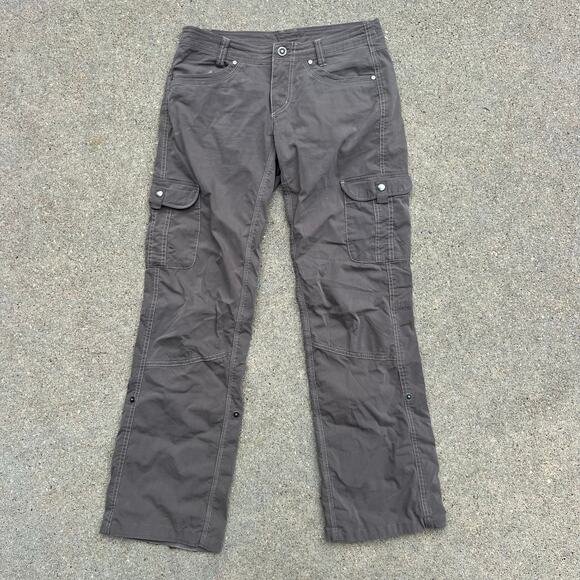 Kuhl Pants - Kuhl Splash Roll-up Vintage Patinadye Gray Hiking Cargo Pants Size 6 Regular